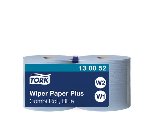 Poetsrol Tork W1 130052 2-laags 26cmx255m 2 Rollen blauw