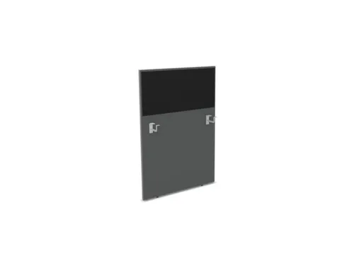 baliepaneel v. bureau aanbouw links MS-donkergrijs BN8033-zwart 800mm