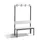 omkleedbank,HxLxD 1650x1000x407mm,HPL wit,frame staal RAL7021