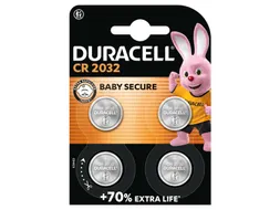 Batterij Duracell knoopcel 4x CR2032 lithium Ø20mm 3V-180mAh
