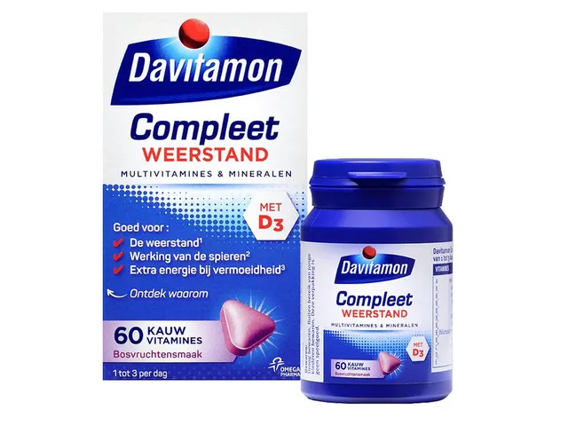Davitamon Multi Vitamine Kauw Bosvruchten 60 stuks