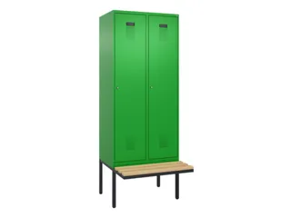 locker met bank,HxBxD 2120x800x815mm,2vak,vak B 400mm,cilinderslot - 2