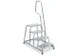 Marchepied Industriel Aluminium H 0 4M 2Marches Plateforme Incluse