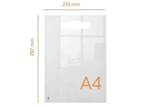 Notitiebord Nobo transparant acryl met handgreep A4