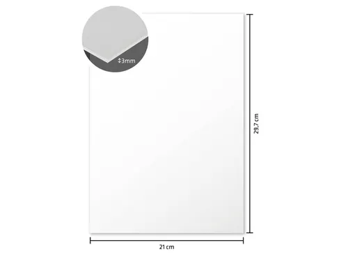 Foamboard Kangaro wit A4 3 mm dik, 30 stuks 2 zijdig mat papier