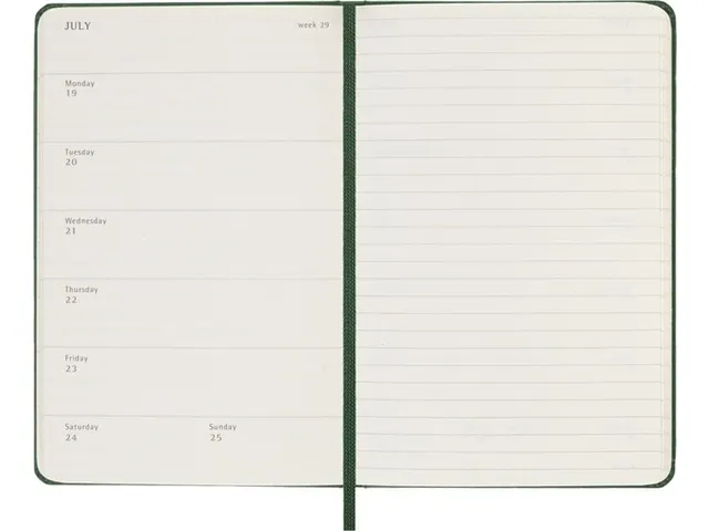 Agenda 2027 Moleskine 12M Weekly 7dag/1pagina pocket hc myrtle green