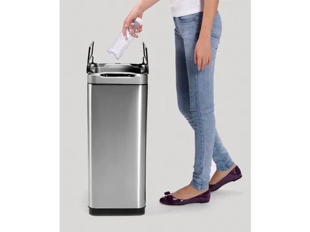 Stijlvolle Afvalbak Phantom Sensor Bin 30 Liter Mat Rvs Zwart