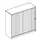 jaloeziedeurkast,HxBxD 1545x1200x445mm,3xhouten vloer,MP-lichtgrijs