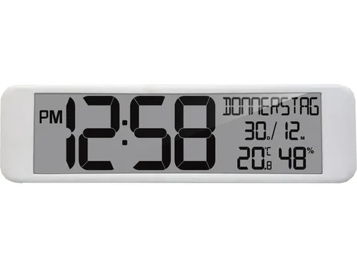 Digitale wandklok Technoline WS 8120 440x120x30mm wit XXL
