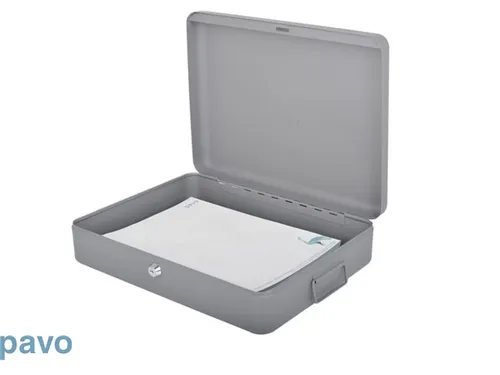 Documentenkist Pavo 370x280x90mm donkergrijs