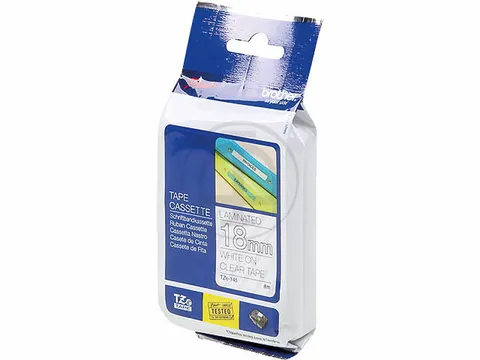 Lettertape Brother P-Touch Tze-145 18Mm Wit Op Transparant