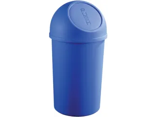 afvalbak,45l,HxØ 700x403mm,romp PP blauw,deksel PP blauw - 1