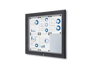 Vergrendelbaar vitrine mededelingenbord Outdoor 6xA4 Antraciet - 1