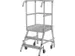bordestrap,verrijdbaar,bordes H 0,75m,3treden,aluminium,4zwenkwielen