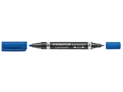 Permanent marker Lumocolor Duo blauw