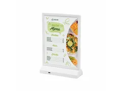 Verlichte Tafelstandaard T-Stand LED Dubbelzijdig A5 Wit