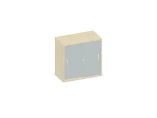 Schuifdeurkast 770x800x430mm Romp Esdoorn Decor Front Lichtgrijs - 1