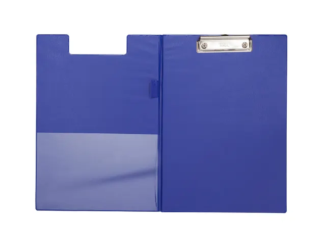 Klembordmap MAUL A4 staand PVC met penlus en insteek blauw