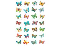 Sticker Etiket Herma 6819 Vlinder Glitter Folie 32 stuks