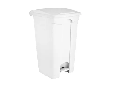 Contitop,afvalbak met pedaal 90L wit