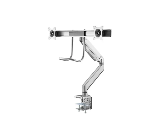 Newstar Monitorarm 2 Schermen Zilver Met Hendel D775dxsilver
