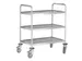 Emga RVS serveerwagen met 3 etages 80x50cm 240kg