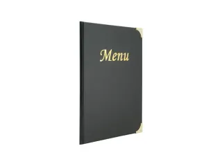 Menukaart Securit a4 4 tas zwart lederlook - 3