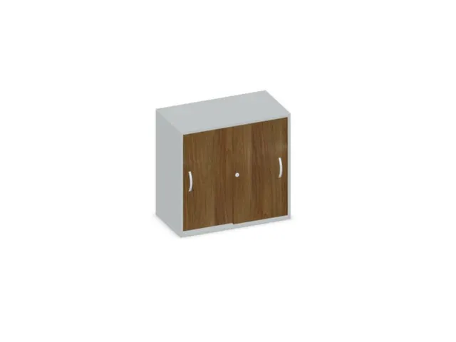 Schuifdeurkast 770x800x430mm Romp Lichtgrijs Decor Front Noten