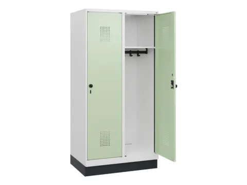 schoollocker,HxBxD 1630x800x500mm,2vak,vak B 400mm,draaigrendel,sokkel