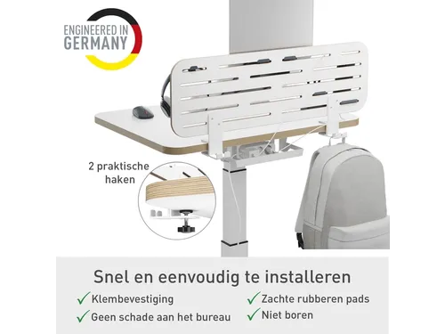 Leitz Ergo Bureau Ophangbord met laptophouder, 80x25 cm