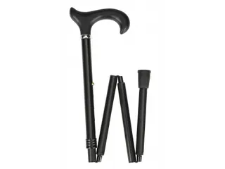 Luxe wandelstok opvouwbaar 83-95cm soft derby handvat zwart tot 100 kg - 2