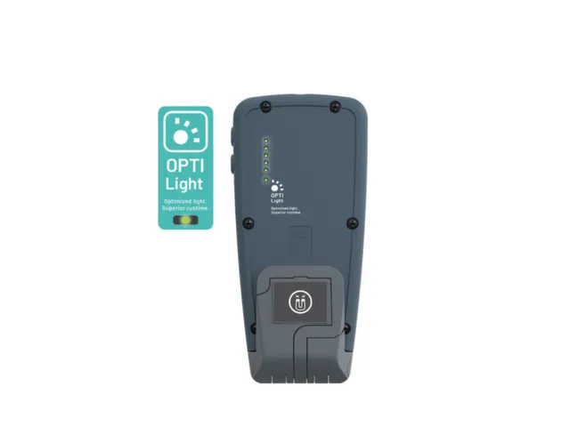 accu-werklamp,1 COB-led,200lumen,spot 75lumen,display-weergave