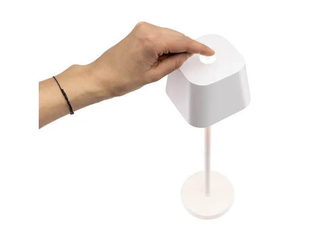 Securit Tafellamp Georgina LED Wit oplaadbaar USB dimbaar