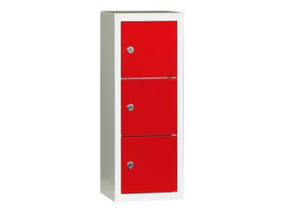 lockerkast,HxBxD 598x225x200mm,1x3vakken,RAL7035,front RAL3000 - 3