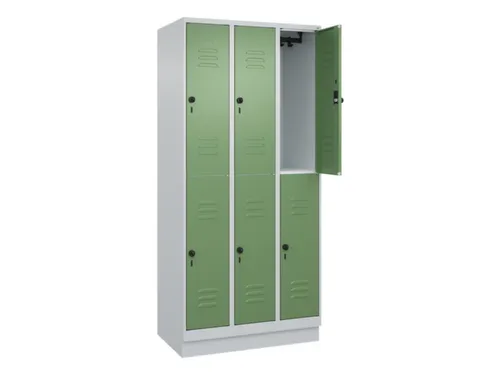 dubbeldekse locker,HxBxD 1950x900x500mm,3x2vak.,vak B 300mm