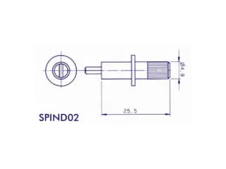 Spindel 4.9mm (Zwart) - 3