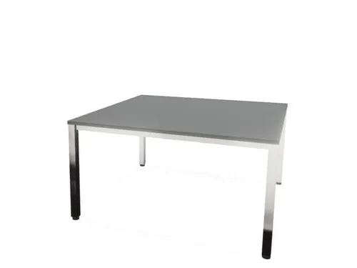 vergadertafel,HxBxD 740x1400x1400mm,hoekig,MS-donkergrijs