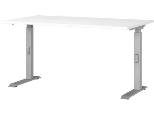 In hoogte verstelbaar bureau,HxBxD 680-910x1400x800mm,blad wit