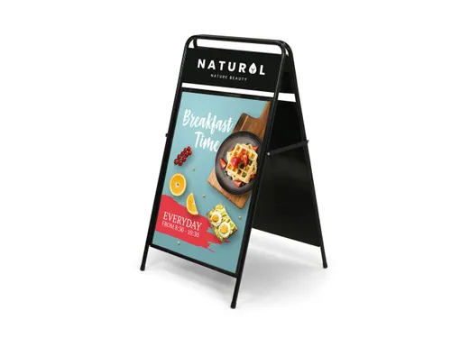 A-Bord Elegant Staal met Logopaneel A1 zwart