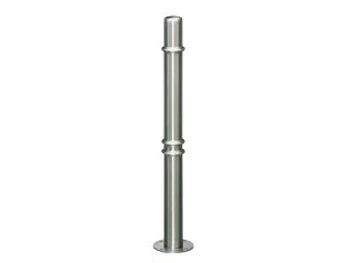 Afzetpaal Rvs Ø76mm Met Bodemplaat Schuifmontage - 1