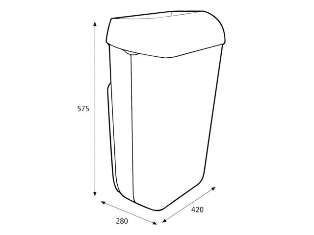 Afvalbak Katrin open inworp 50 liter wit 91912