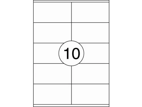 Etiket Rillstab 105x57mm Wit