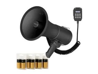 Krachtige 50 W megafoon met ingebouwde sirene Set - 8