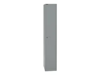 garderobekast,HxBxD 1802x305x457mm,1vak,cil.-slot,romp zilverkleurig - 1