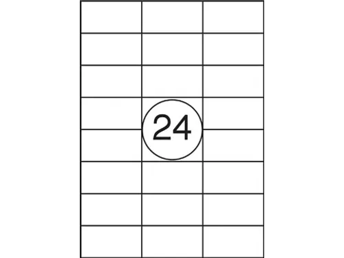 Office Product Etiket 70x37mm Wit Rechte Hoek 2400 stuks