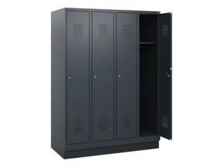 schoollocker,HxBxD 1630x1200x500mm,4vak,vak B 300mm,cil.-slot,sokkel - 1
