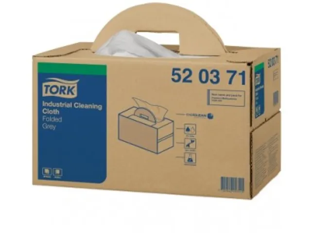 Chiffon de nettoyage Tork Premium 520 Handy Plié Gris