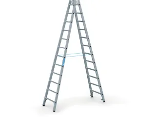 Bokladder Dubbelzijdig Aluminium 3.46m 2x12sporten Stalen Scharnieren - 3