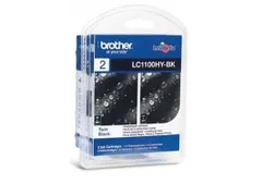 Brother LC1100HYBKBP2DR, Zwart, Inkt op pigmentbasis, 2 stuk(s), 900 p