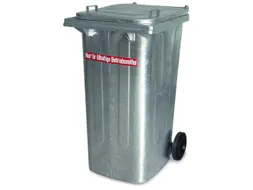 container,240l,HxBxD 1060x580x730mm,deksel staal,romp vuurverzinkt